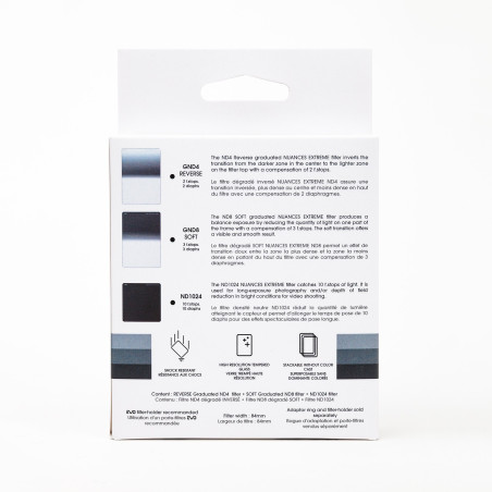 Smart Kit NUANCES Extreme ND1024, Soft GND8S, Inversé GND4R - Taille M
