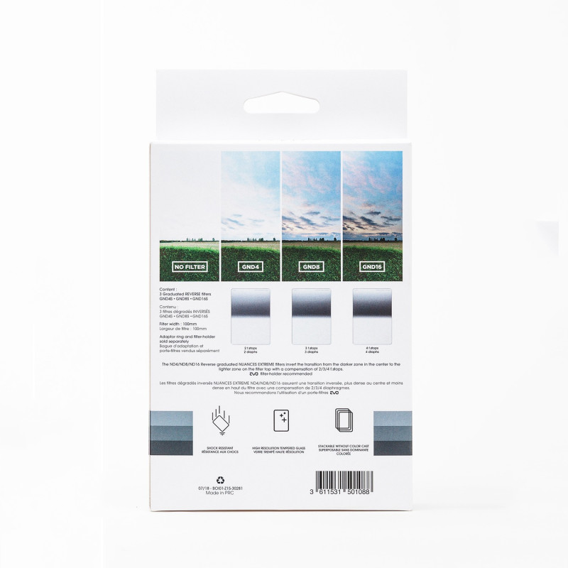 Kit Dégradés Inversé NUANCES Extreme GND4SR, GND8R, GND16R - Taille L